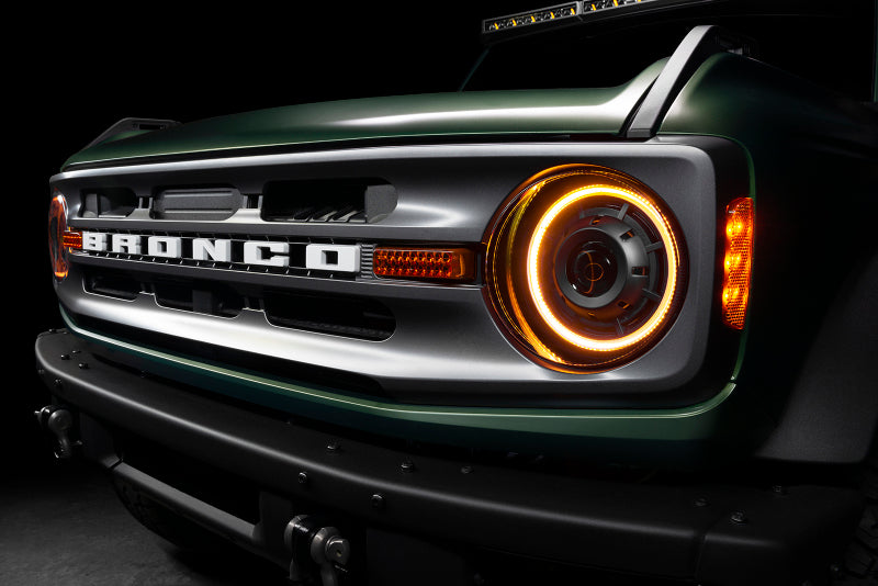 Oracle 2021+ Ford Bronco Oculus Bi-LED Projector Headlights - Amber/White Switchback SEE WARRANTY