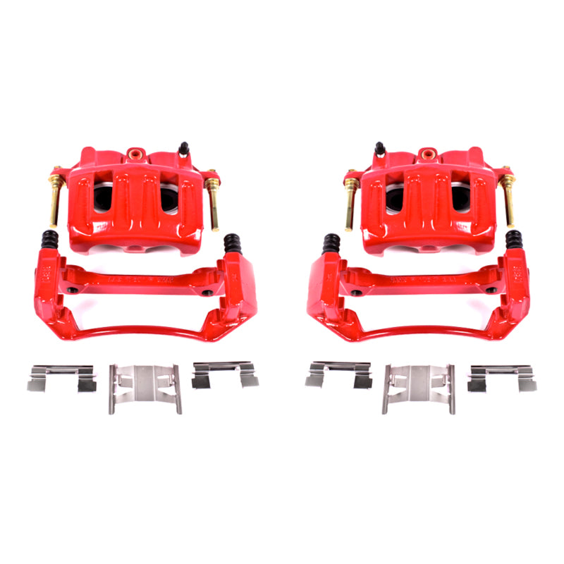 Power Stop 99-03 Ford F-150 Front Red Calipers w/Brackets - Pair