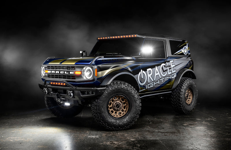 Oracle 2021+ Ford Bronco Oculus Bi-LED Projector Headlights - Amber/White Switchback SEE WARRANTY