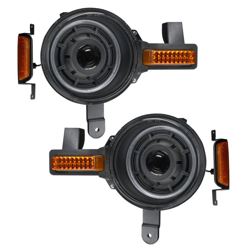 Oracle 2021+ Ford Bronco Oculus Bi-LED Projector Headlights - Amber/White Switchback SEE WARRANTY