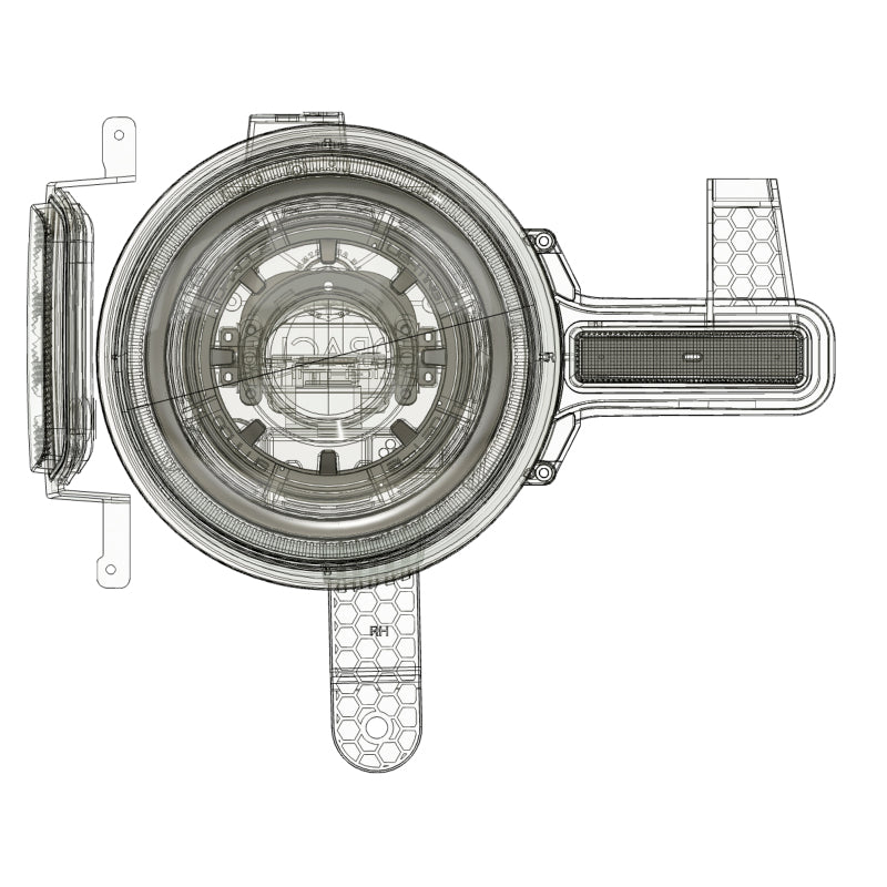 Oracle 2021+ Ford Bronco Oculus Bi-LED Projector Headlights - Amber/White Switchback SEE WARRANTY