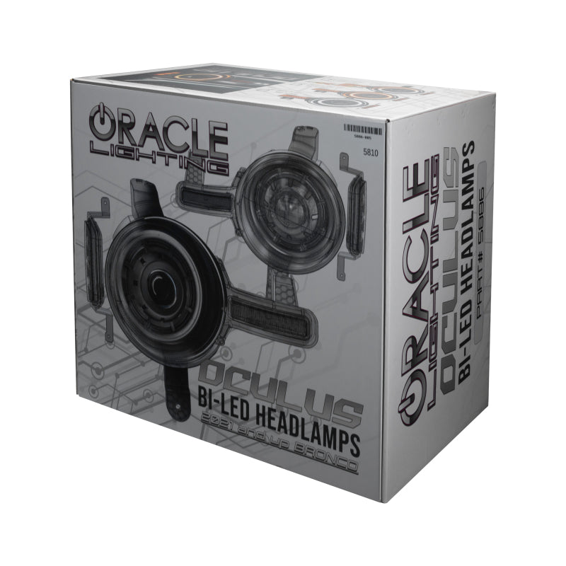 Oracle 2021+ Ford Bronco Oculus Bi-LED Projector Headlights - Amber/White Switchback SEE WARRANTY