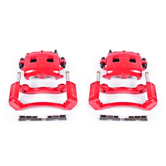Power Stop 02-05 Dodge Ram 1500 Front Red Calipers w/Brackets - Pair