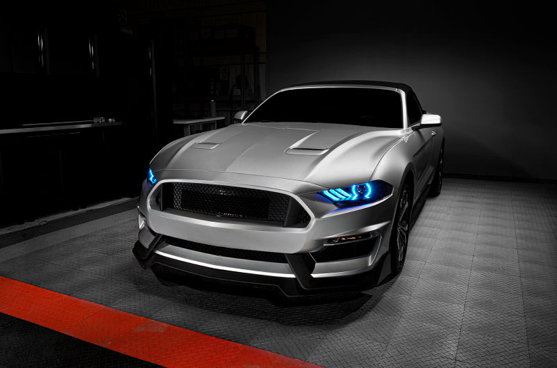 Oracle Lighting 18-23 Ford Mustang Dynamic ColorSHIFT LED Headlights - Black Series