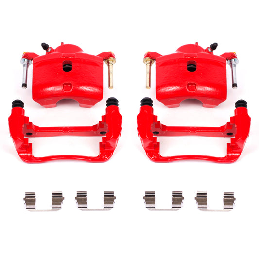 Power Stop 13-15 Acura ILX Front Red Calipers w/Brackets - Pair