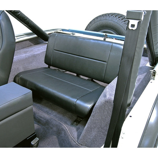 Rugged Ridge Fixed Rear Seat Black 55-95 Jeep CJ / Jeep Wrangler