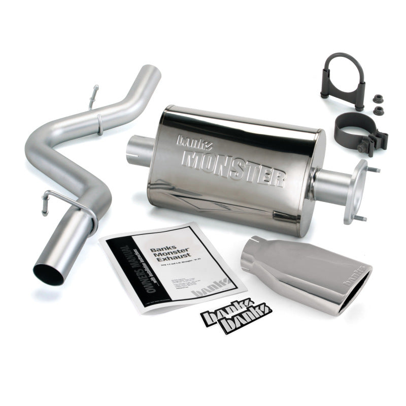 Banks Power 04-06 Jeep 4.0L Wrangler Unlimited Monster Exhaust Sys - SS Single Exhaust w/ Chrome Tip