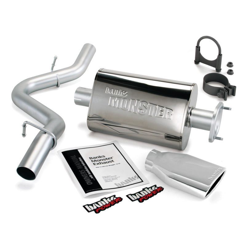 Banks Power 04-06 Jeep 4.0L Wrangler Unlimited Monster Exhaust Sys - SS Single Exhaust w/ Chrome Tip
