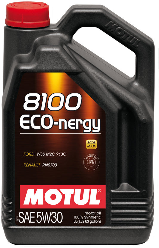 Motul 5L Synthetic Engine Oil 8100 5W30 ECO-NERGY - Ford 913C